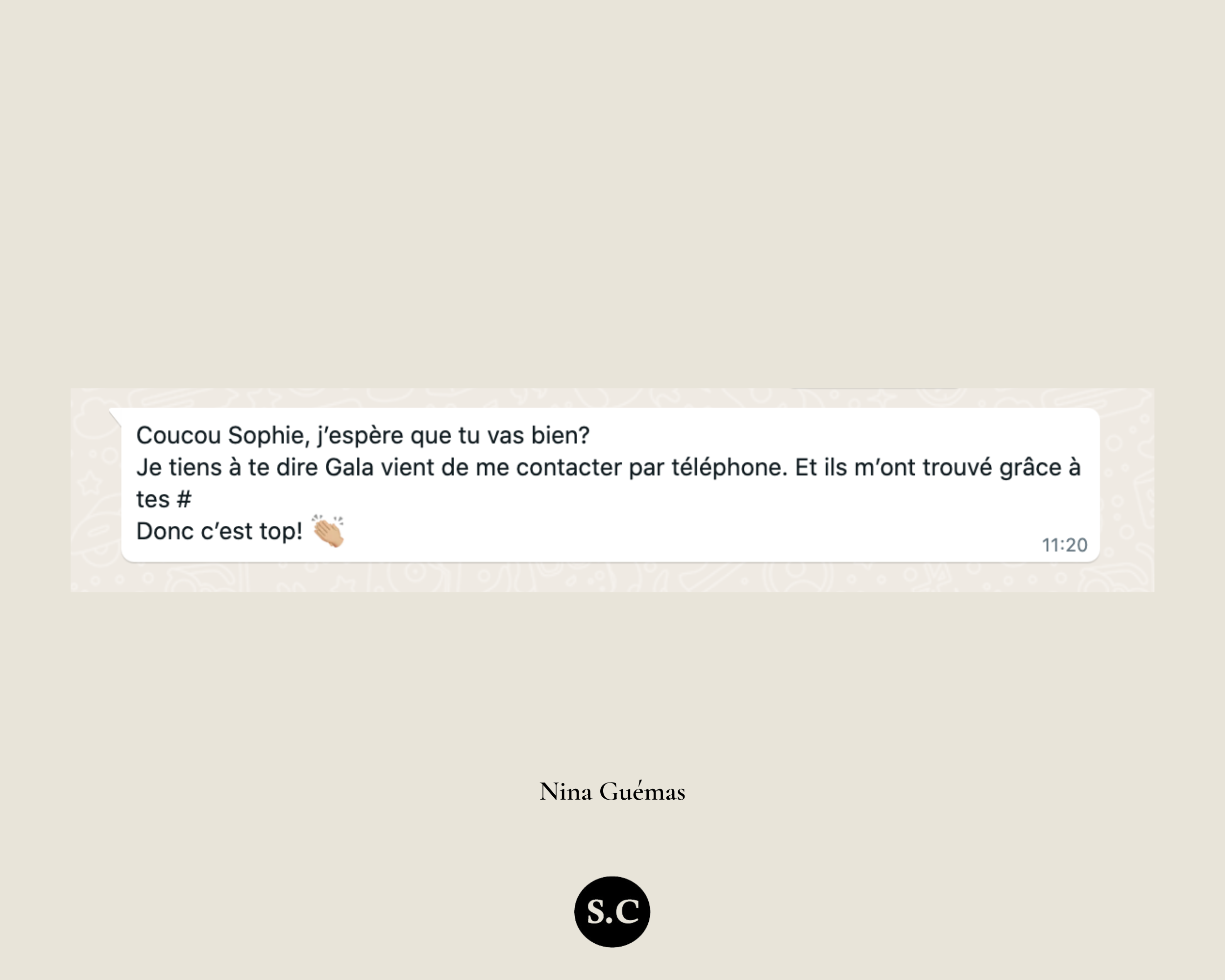 Avis Client Sophie Carré